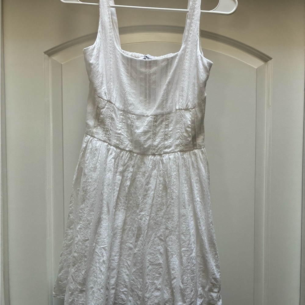 Princess Polly White Textured Sleeveless Mini Dress